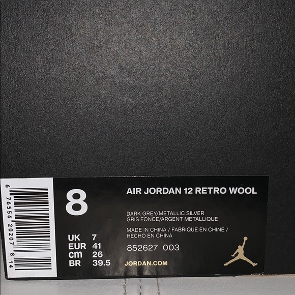 Nike Jordan 12 Wool Size 8M - Picture 7 of 8